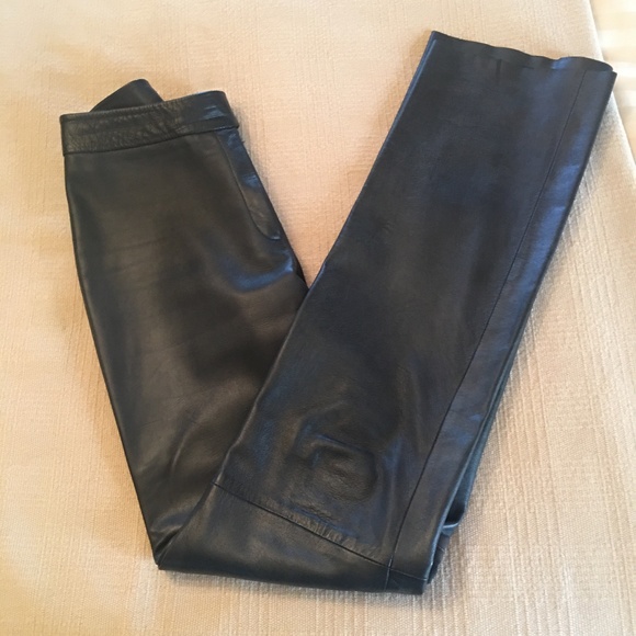 Jaeger International Denim - JAEGER Leather Pants